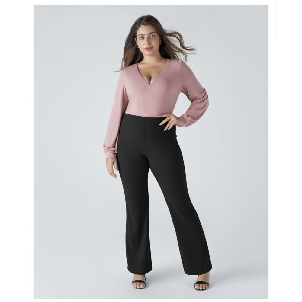 Halara Flex Black High Waisted Pocket Work Stretch Pants Size Large Tall NWOT